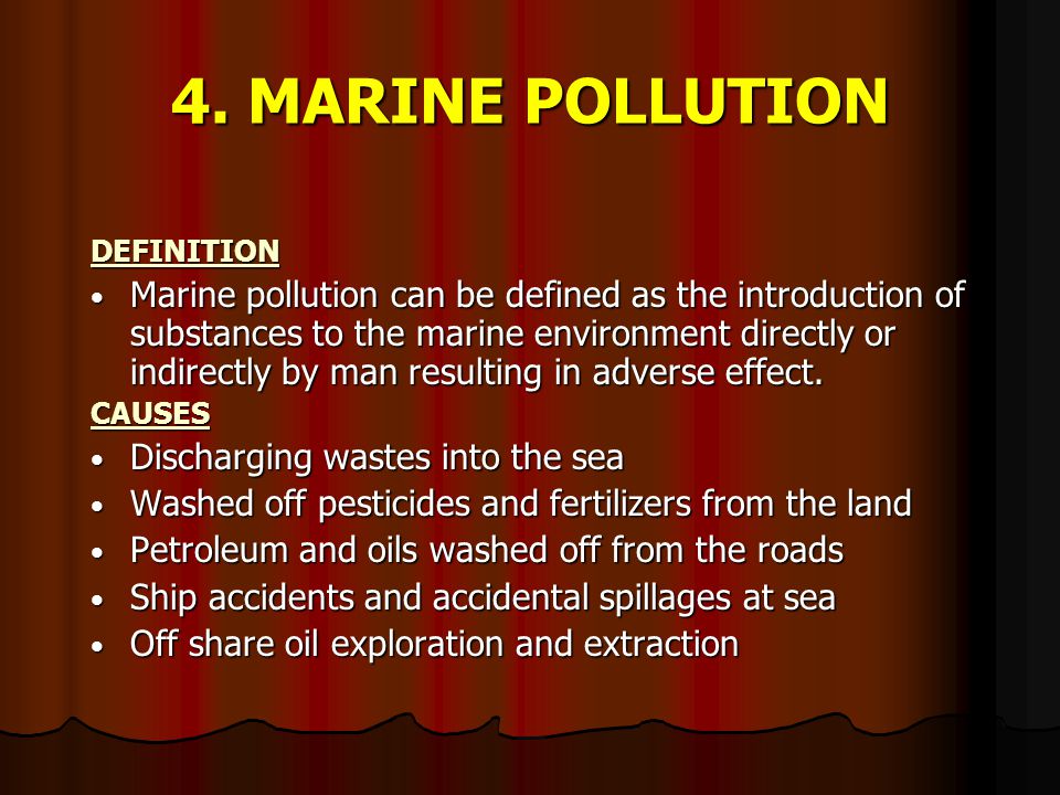 Marine Pollution Definition Causes Effects and Prevention